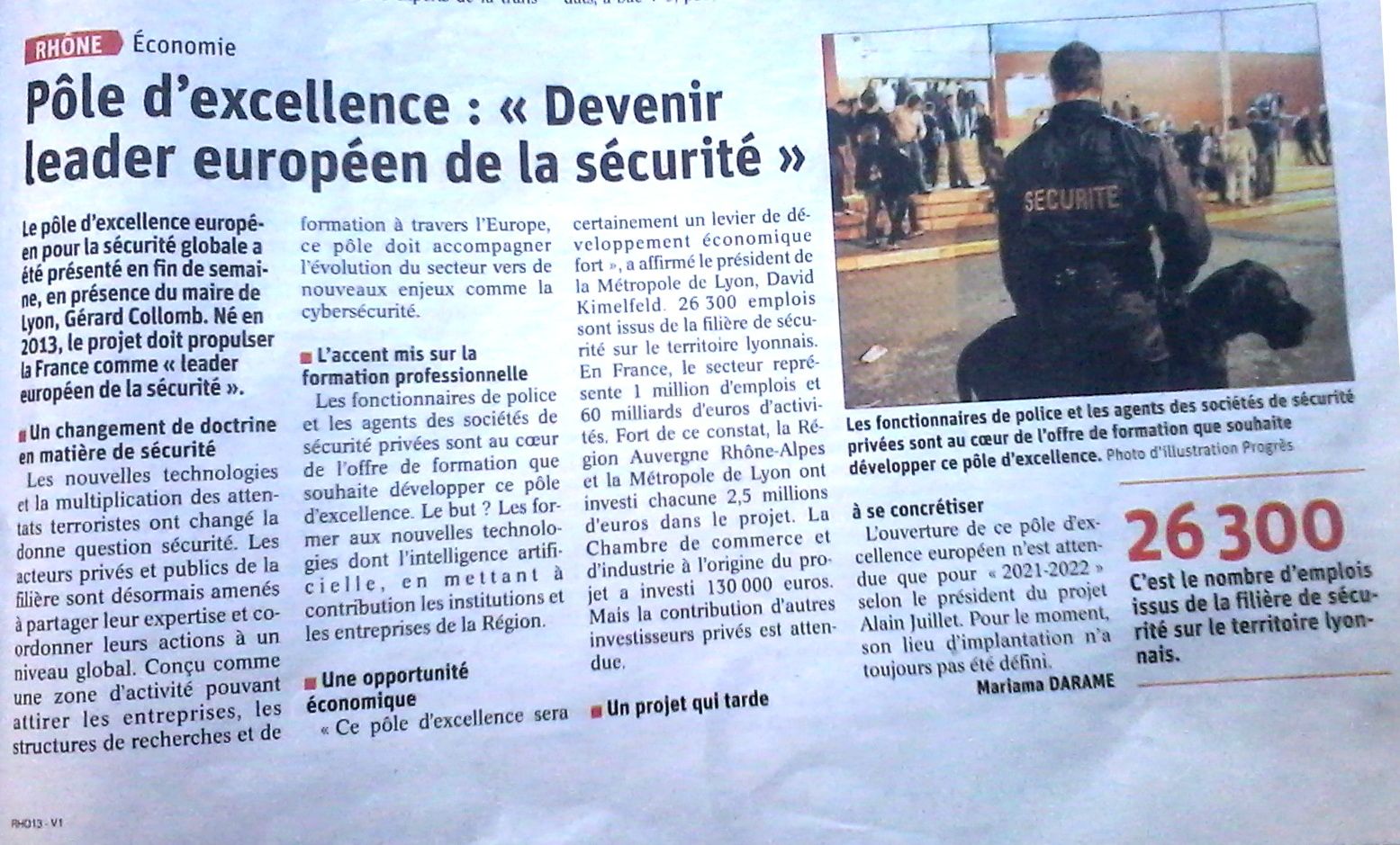 Lyon_Article du progrès_2019_7_7_Leader de la securite_europe_france.jpg